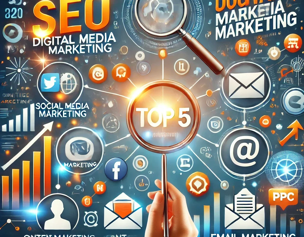 Top 5 digital marketing strategies to grow your brand and boost online presence